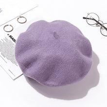 Load image into Gallery viewer, 100% Pure Wool Felt Beret Women Fashion British Style Girls Beret Hat