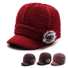 Load image into Gallery viewer, 2019 new winter woolen women&#39;s knit hat plus velvet thickening wild mother hat