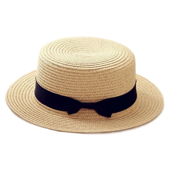 2019 simple Summer Parent-child Beach Hat Female Casual Panama Hat